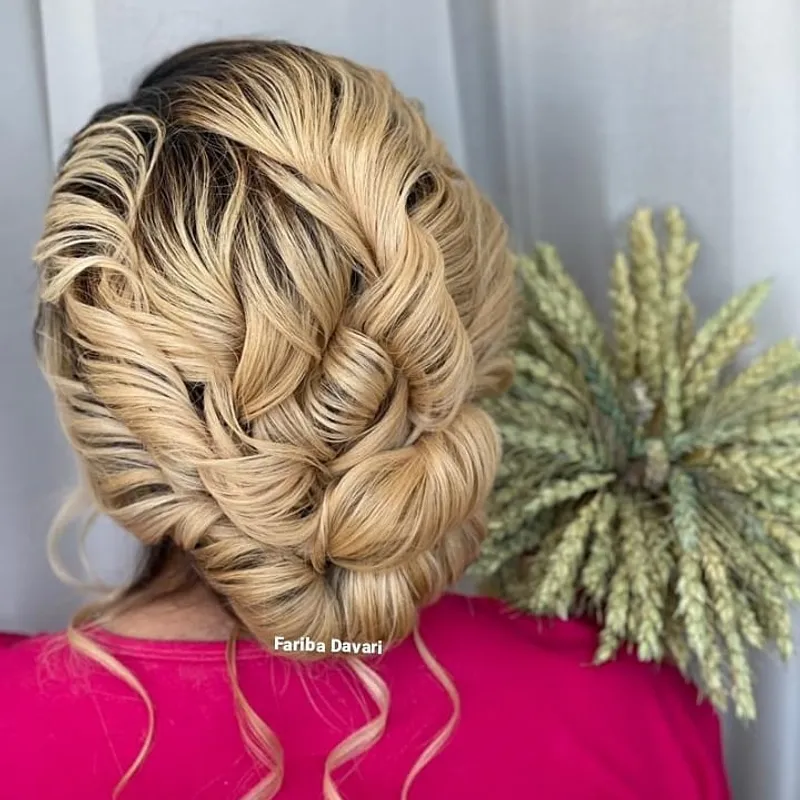 شنیون پایین و  اروپایی 