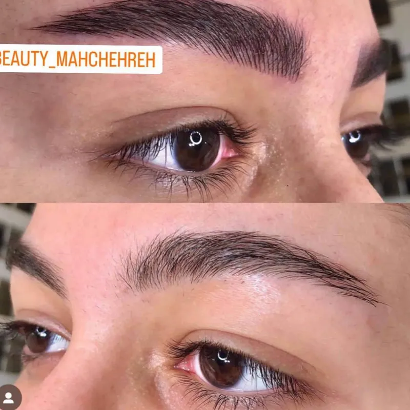 انجام فیبروز ابرو در سالن زیبایی ماه چهره 