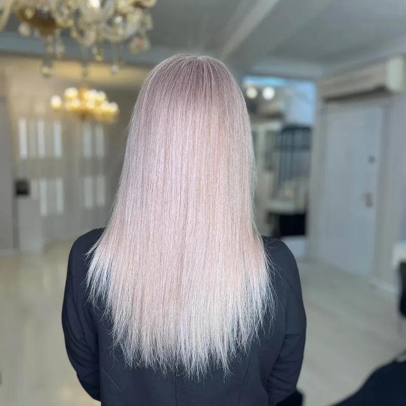 رنگ موی پلاتینه صدفی