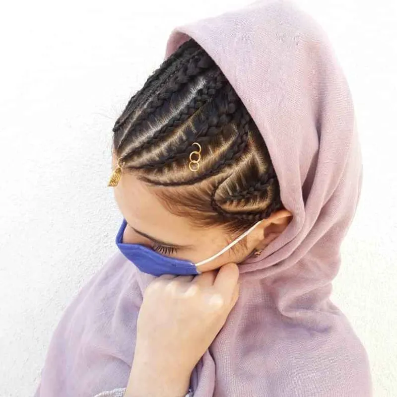 بافت مو آفریقایی کف سر