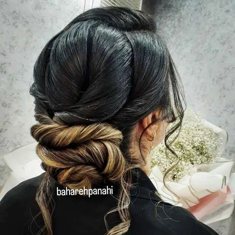 مدل پیچ شنیون اروپایی