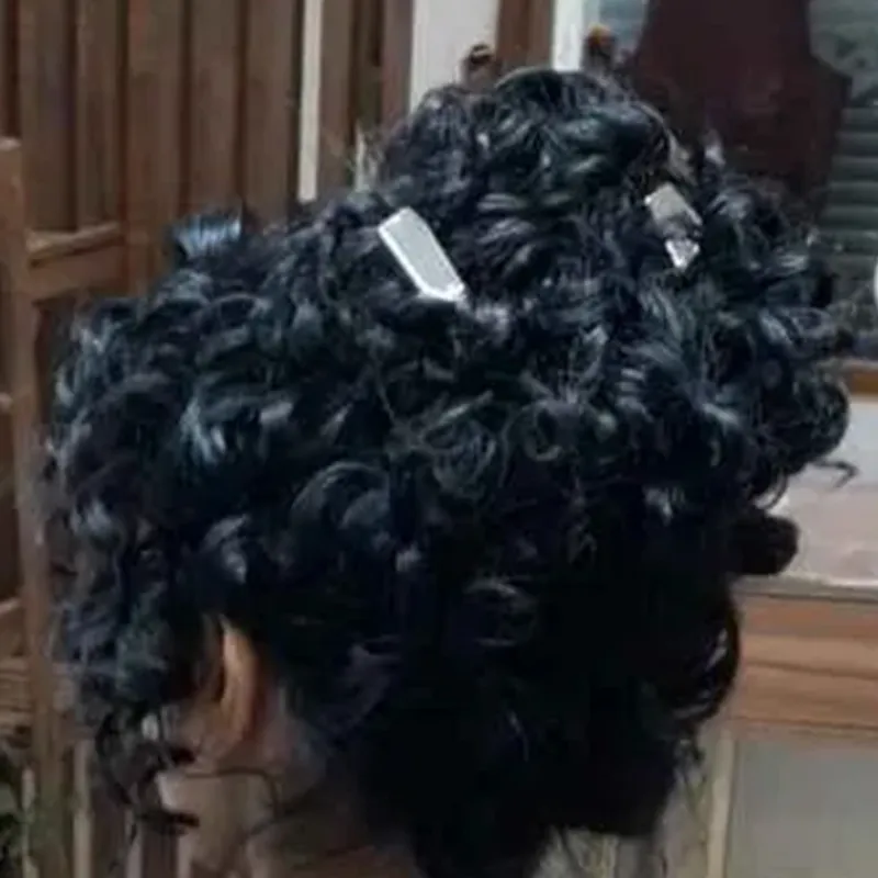 شنیون باموهای فرشده 