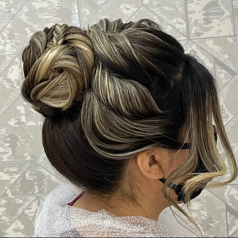 شنیون اروپایی بالا 