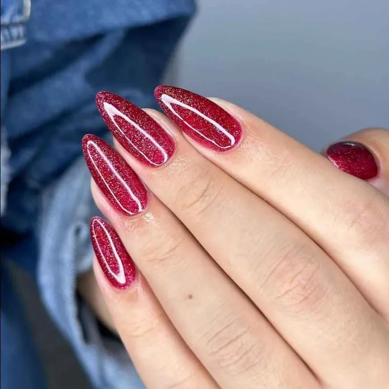 کاشت ناخن بلند شاین دخترانه شیک