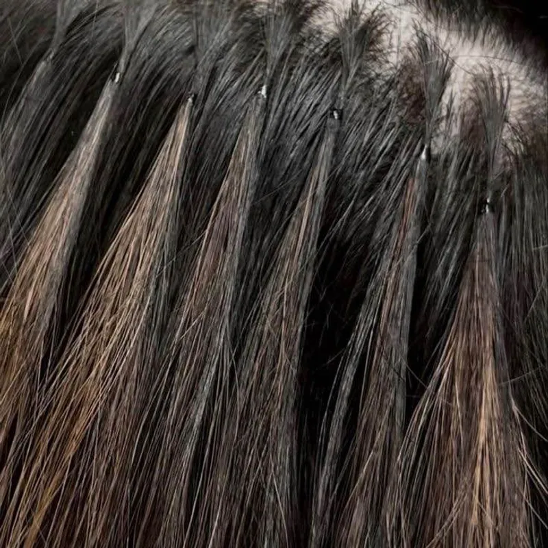 نصب اکستنشن مو طبیعی 