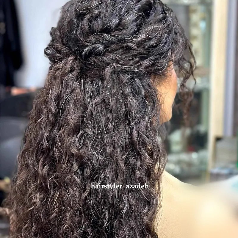 انواع شینیونهای باز که شامل همه نوع فر میشه،فر رترو؛هالیوودی؛اروپایی؛فر گندمی؛گردبادی وغیره