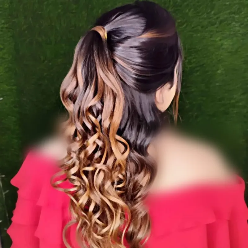 شنیون محفلی دم اسبی