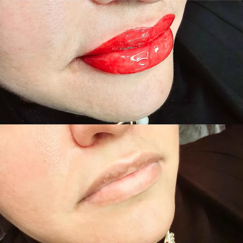 رژلب دائم برای لب های دورنگ 