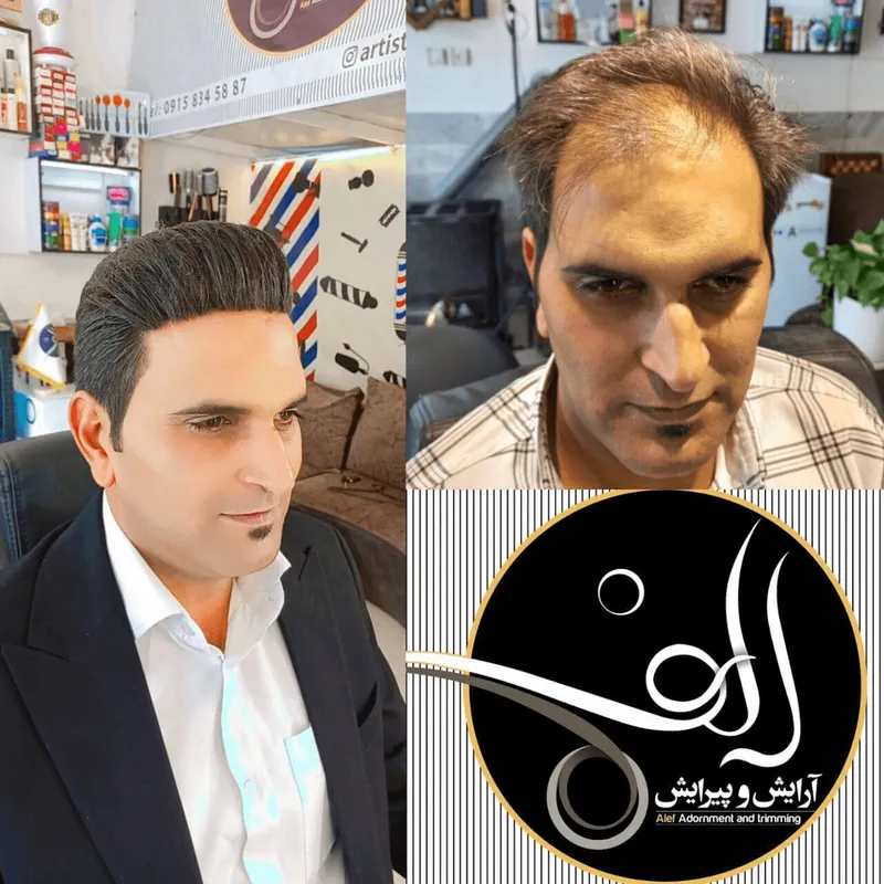 گریم داماد همراه با اکستنشن موقت مو طبیعی 