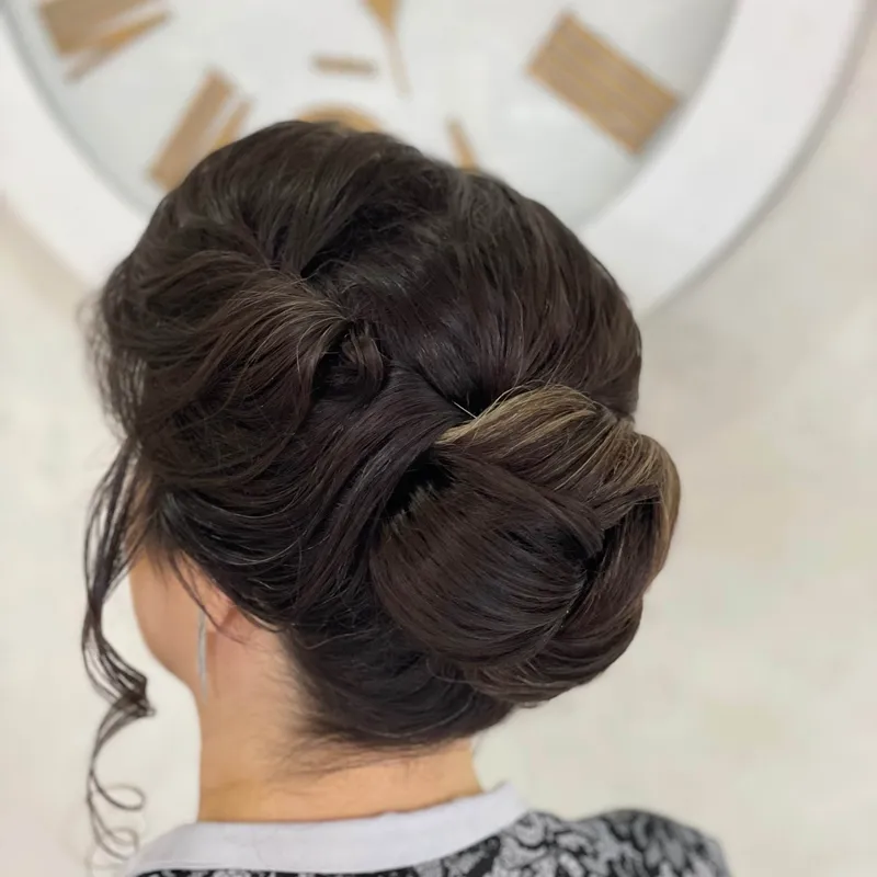 شنیون موی کم حجم و کوتاه