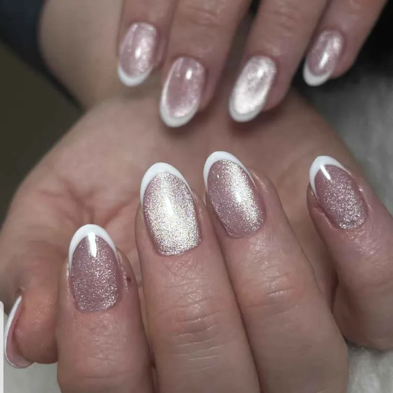  کاور ناخن و دیزاین آیس سرامیکی جذاب و فرنچ شیکمون