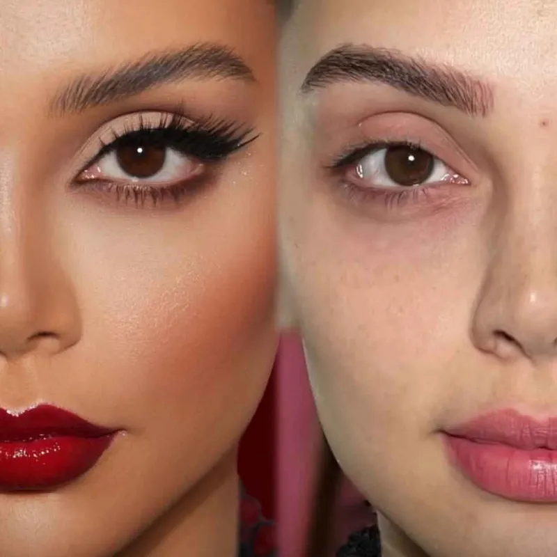 میکاپ وگریم قبل و بعد