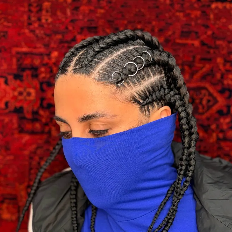 بافت مو کف سر ساده خطی