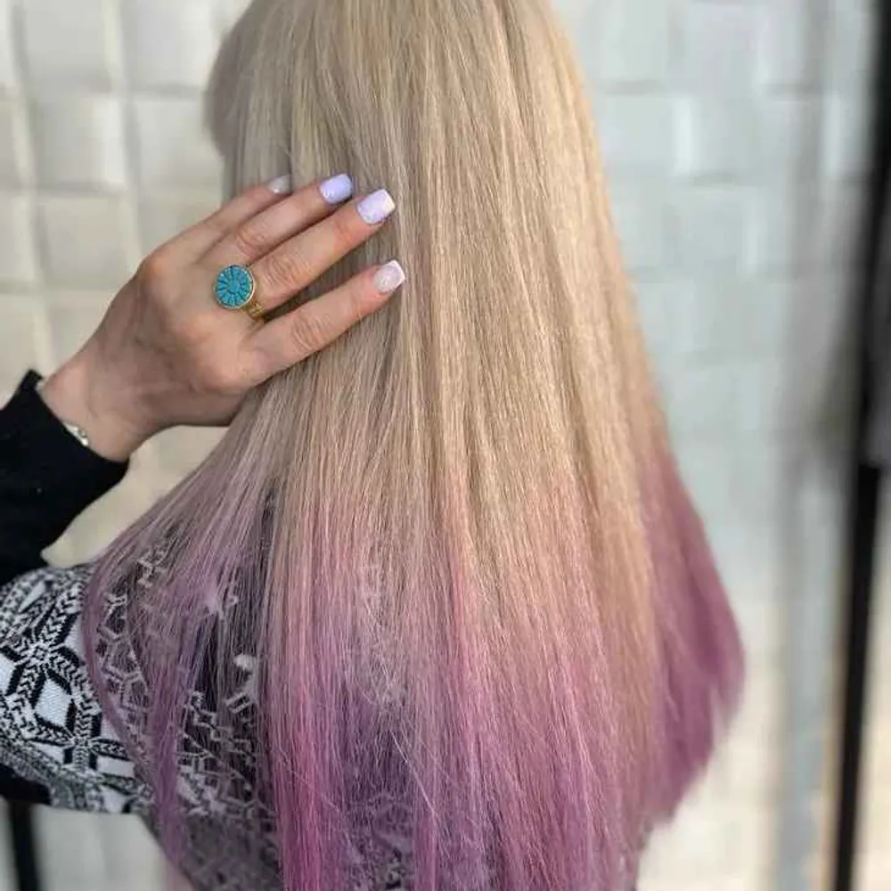 دکلره کامل بدون آسیب ورنساژ بنفش