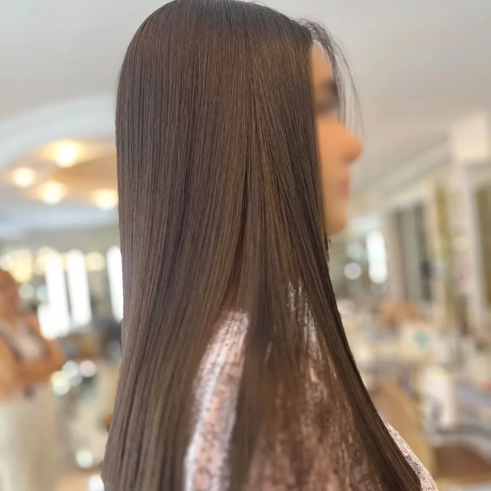 ابریشم سازی موهای کاملا فرفری