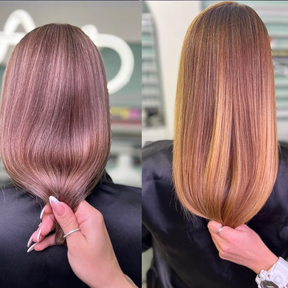 طلا تراپی برای موهای خشک و دکلره 