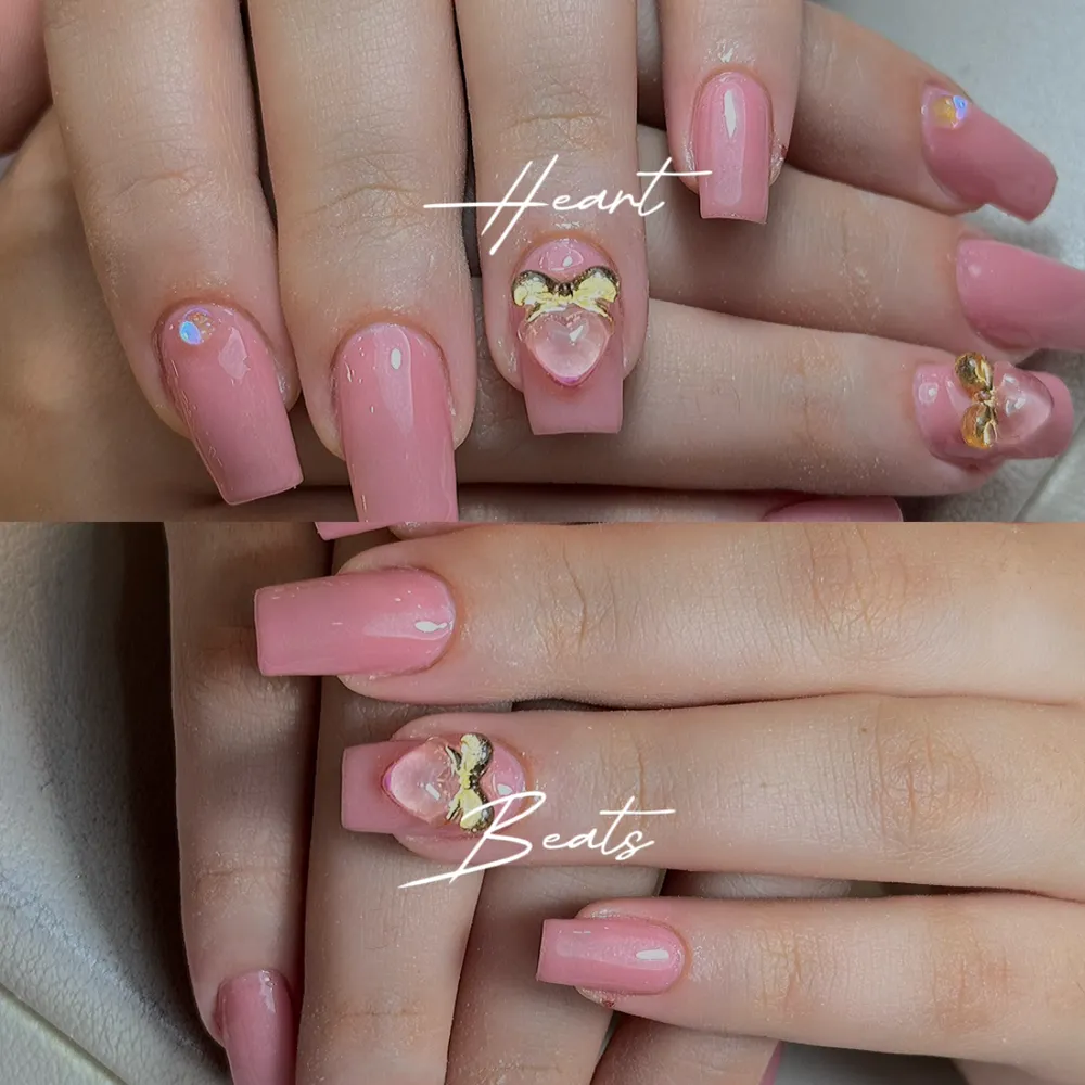 ناخن همراه با طرح برجسته